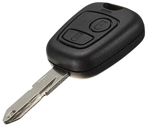 ✅ Carcasa para llave con mando a distancia compatible con Citroen C1 C2 C3 Xsara compatible con Toyota Aygo compatible con Peugeot PEUG-08 ✅