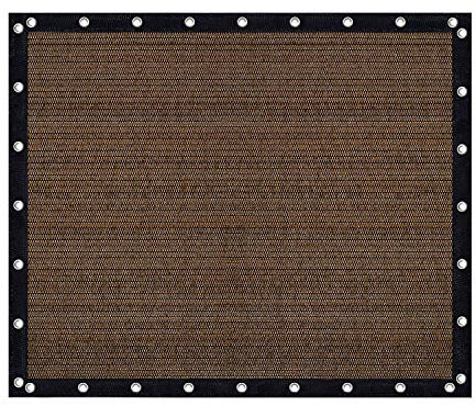 VICLLAX Shade Fabric Sun Shade Cloth Privacy Screen with Grommets for Patio Garden Pergola Cover Canopy 10x12 FT, Mocha