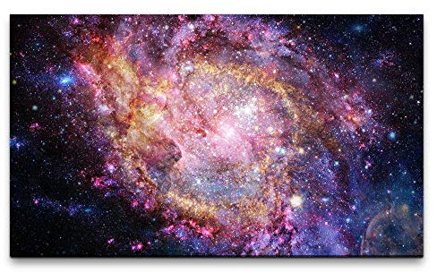 Bilder XXL Galaxie und Sterne 120x70cm Wandbild auf Leinwand