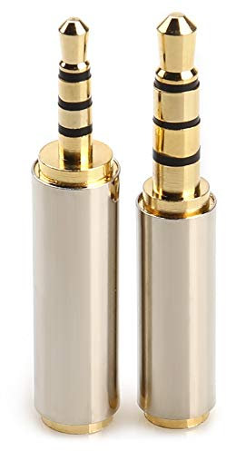 3.5mm Male to 2.5mm Female and 2.5mm Male to 3.5mm Female Audio Headphone Adapter Headset Converter 3 Ring Gold Plated Jack Plug Stereo -2PCS