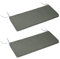Outsunny Cuscini per panca da giardino sfoderabili – Cuscini per dondolo – Set di 2 – dim. 120 x 50 cm - Imbottitura 5 cm - Cordini di fissaggio - Poliestere Grigio