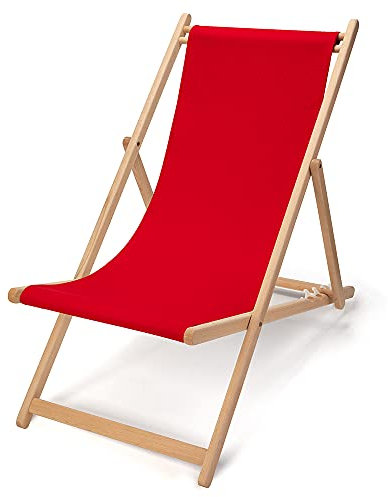 La cordeline Chilena Legno Pieghevole, Rosso, Ripiegato: 55 x 132 x 5 cm