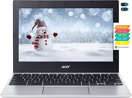 2022 Acer Chromebook 311 Laptop Computer, MediaTek MT8183C Octa-Core Processor, 11.6 HD Display, 4GB LPDDR4X, 32GB eMMC, USB-C, Webcam, Chrome OS + YSC Webcamera Cover
