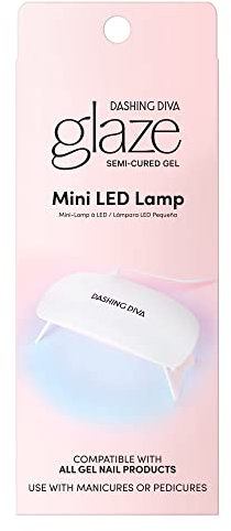 Dashing Diva Mini LED Gel Nail Lamp - Compact and Portable Light for Curing Semicured Nails & All Gel Products - Universal USB LED Lamp Includes USB Cord