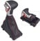 Hacreyatu Automatisch Leder Auto Schaltknauf Stick Gaiter Boot Frame Kit für A-udi A4 B8 A5 Q5 (Schwarz-rote Linie)