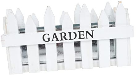 Alipis Holzzaun Blumentopf Im Nordischen Stil Dekorativer Zaun Pflanzentopf Für Wohnkultur Natürliche Und Ländliche Optik Für Garten Und Terrasse