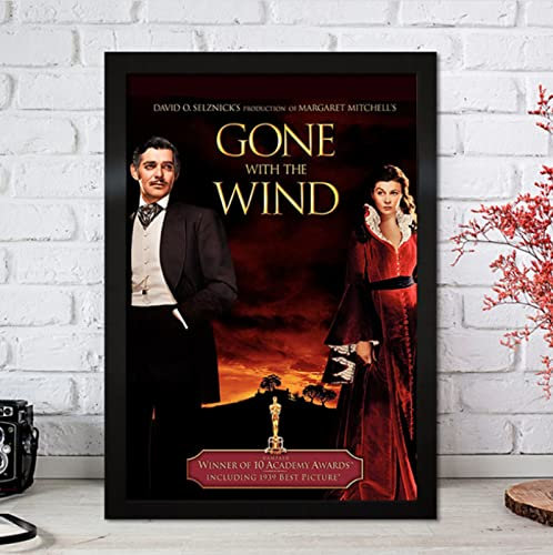 BOBSLA Poster Vom Winde Verweht Poster Retro Movie Poster Wall Art Leinwand Malerei Poster Und Drucke Home Decor 50X70Cm Kein Rahmen
