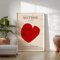 Dittelle Henri Matisse Amour Coeur Peinture Affiche Impression Minimalisme Exposition Milieu du Siècle Moderne Mur Art Toile Photo Chambre Décor19.6 x 27.5 (50x70cm) Pas de cadre