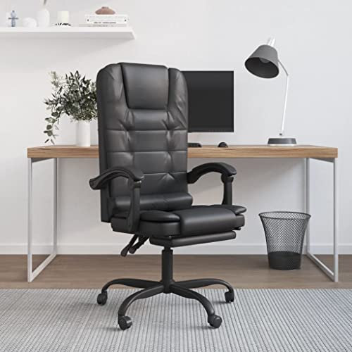 RAUGAJ Massagesessel / Bürostuhl, Kunstleder, Schwarz