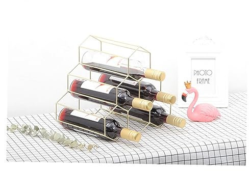 BESTonZON Spirituosenhalter Weinregal Weinflaschenhalter Flaschenregal Schmiedeeisen Weinregal Aus Draht