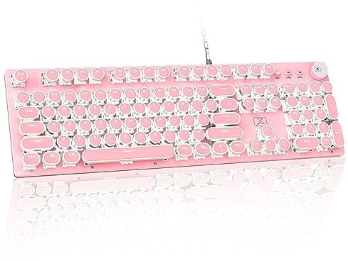 LexonElec Der Blaue Schalter Kann Zehn Laminosiken für Licht, 106 Taste USB-Computer, Manschetten-Stecker, Programmierbare Knöpfe, die Windows - und Vista Benutzen-Rosa
