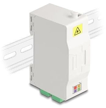DeLOCK 88097 - LWL Anschlussdose für Hutschiene mit Spleißhalter und 4 x SC Simplex Kupplung