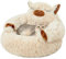 Jiupety Lit pour Chat en Forme D'alpaga, Panier Chat Moelleux etLavable, Taille S (51 x 51 x 33 cm) Cat Bed, Camel ﻿