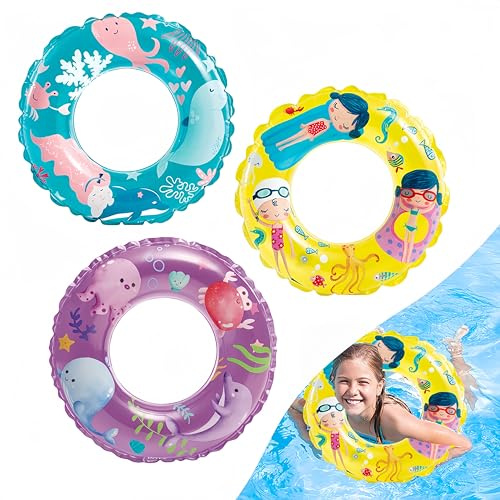 Aufblasbarer Schwimmring für Kinder Erwachsene Luftmatratze Pool Spielzeug,Schwimmringe Wasserspielzeug,Aufblasbar Schwimmreifen Wasserspielring,für Junge Mädchen Sommer Pool Sandstrand Party