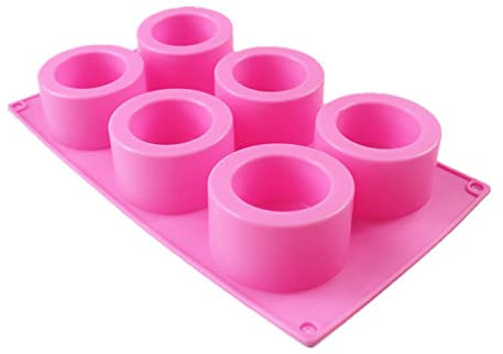 Moule rond en silicone à 6 cavités pour résine époxy, support pour bougies chauffe-plat, moules en plâtre
