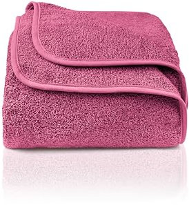 LAYNENBURG Premium Frottierdecke 150x200 cm - 100% Baumwolle - dünne, leichte & kühlende Sommerdecke - als Sofadecke, Steppdecke & Frotteedecke (Fuchsia)