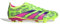 adidas Predator League Generation Pred Firm Ground Scarpe da calcio - Tacchetti superiori Hybridfeel con texture 3D in edizione limitata per terreni solidi, Verde/Rosa/Limone Lucido, 10 US Women/9 US