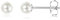 Titan Ohrringe Hypoallergen Perlenohrringe Damen Mädchen G23 Titan Ohrstecker Perlen Ohrstecker 5mm