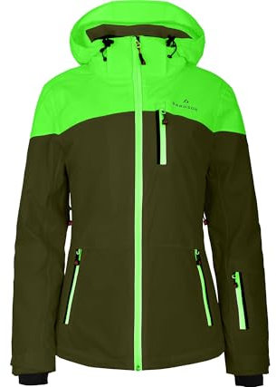 Bergson NUOLJA | Damen Skijacke, wattiert, 20000mm Wassersäule, Green Goose [253], 46 - Damen