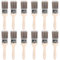 APACALI 12 PCS 2 Inch Paint Brushes, Wooden Handle Paint Brush, Chip Paint Brushes, Paint Brushes Decorating Set, Cutting in Brush for Paint, Stain, Varnish, Glue and Home DIY