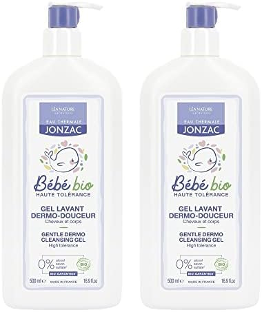 Eau Thermale Jonzac - BÉBÉ BIO - Gel lavant dermo-douceur 500mn (Lot de 2)