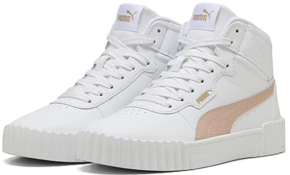 PUMA Carina 3.0 Mid, Scarpe da Ginnastica Donna, Quarzo Rosa Bianco Gold, 42.5 EU