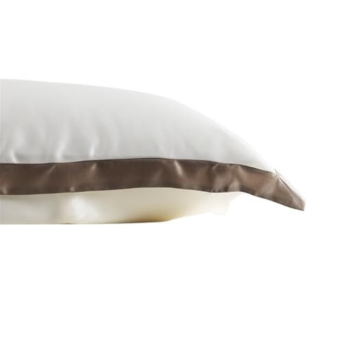 TUSTUZ Seide Kissenbezug Kissenh Seiden-Kissenbezug, Naturseide-Kissenbezug, Maulbeerseide-Kissenbezug, Reine Seide, echte(Peanut)