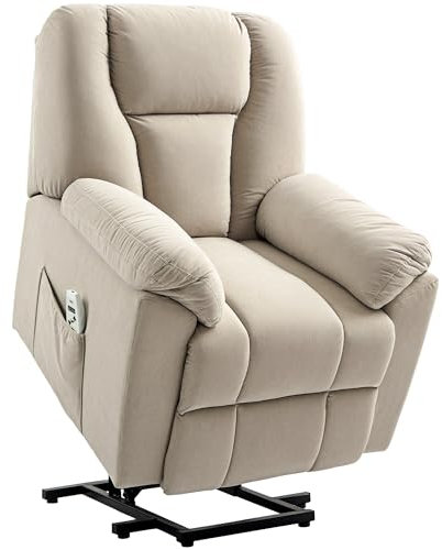 HOMCOM Fauteuil releveur électrique avec Fonction Massage et Chauffage, Fauteuil Relax électrique avec Dossier inclinable, Ports USB, télécommande, Fauteuil Relaxant pour Personnes âgées, Beige