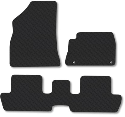 Peugeot 3008 (2009-2016) 5mm Rubber Car Mats | Heavy Duty Rubber Tailored Fit Floor Mats Full Coverage Durable Waterproof Accessories Easy Clean Anti Slip Made in the UK