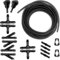 NVTRSD 5m Scheibenwaschanlage Schlauch Wischwasserschlauch, 16PCS Schlauchverbinder Schlauch Scheibenwaschanlage, Automotive Schlauch Schlauchverbinder Für Scheibenwaschanlage (Schwarz)