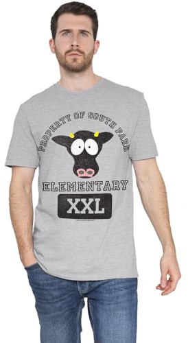 South Park Cows Unisex T Shirt, Slate, XX-Large