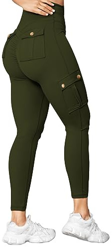 DFSDJEUW My+Orders Clearance Items for Women High Waisted Leggings with Pockets for Women Leggings Buttery Soft Non See Through Yoga Plus Size Seamless Women's Leggings Today's+Deals Dark Green XXL
