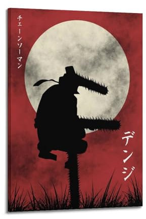 PCMOAUDB Anime Chainsaw Poster Denji The Chainsaw Poster Decorative Painting Canvas Wall Posters And Art Picture Print Modern Family Bedroom Decor Posters 20x30inch(50x75cm)