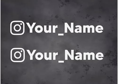 2X Custom Personalised Social Media Window Vinyl Decal Car Stickers - Premium Quality Self-Adhesive Decals for Cars, Business