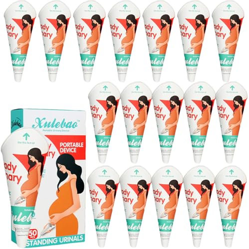 GOMETY 50 Stück Urinella für Frauen Einweg, Auslaufsicher Frauenurinal, Weibliches Papier Urinal, Reise Urinal Frauen im Stehen Einweg Hygienisch & Diskret für Camping, Reisen, Wandern