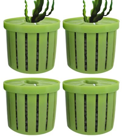 4 Stück Aquarium Pflanzenhalter Wasserpflanzen Fixed Ring Pflanzkorb, Fisch Tank Pflanze Schwerkraft Für Den Wassergarten Im Innen- Und Außenbereich 4×3,4×3,5cm