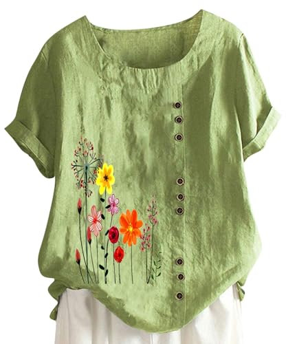 Offre De Blouse en Lin Tenue De Fete Femme Chic Tops Epaule Denudee Impression Tee Shirts Tunique Manches Longues Chemisier Bleu Chemise Longue Fluide T Shirts Noel Grande Taille Octobre Rose Col V