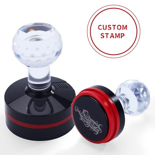 Selbstfärbender Stempel mit individuellem Logo, personalisiertes Business-Logo und Textstempel, 5 Größen, 7 Tintenfarboptionen