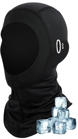 LandReCol Sturmhaube Motorrad Sommer, Kühlende Sturmmaske mit Brillenloch aus Eisseide, Atmungsaktive Balaclava Herren Helmunterzieher für Fahrrad und Outdoor