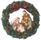 KiBcsLic Weihnachtskranz für Draußen, Weihnachtskrippe, für Kamin, Fest, Esszimmer