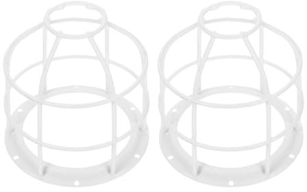 Angoily Lot De 2 Abat-Jours En Cage De Protection Pour Ampoules Métalliques Cage De Sécurité Renforcée Pour Éclairage Industriel Cache-Ampoules En Fil Métallique