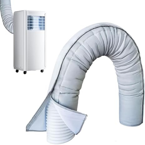 Air Conditioner Hose Cover Wrap | Portable Air Conditioner Hose Insulation | Tube Wrap Flexible Insulated Dust Proof Fit 5.9 Inch and 5 Inch Diameter Pipe for Duct Vent Wall