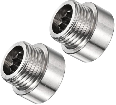 QZKJQDD Hahnverlängerung G1/2 Zoll x 10 mm, 2 Stück HahnverläNgerung, Fitting Edelstahl 1/2 Zoll VerläNgerung für WasserhäHne, Eckventile, DuschköPfe, GewindeverläNgerung, Wasseranschluss (10 mm)