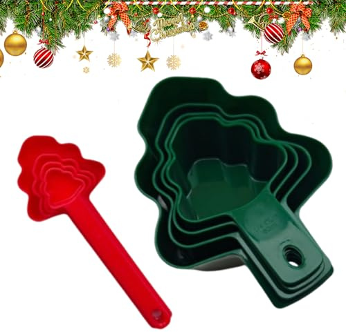 Weihnachts-Messbecher Weihnachtsbaumform Backschaufel