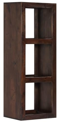 SKTQYQO Konsolenschrank aus massivem Akazienholz, 40 x 30 x 110 cm, Vintage-Anrichte mit handwerklicher Verarbeitung für Wohnzimmer, poliert und lackiert, stabil und langlebig, TV-Ständer,