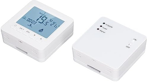 Thonlai Programmierbarer Thermostat, RF Wireless Smart Temperaturregler mit Urlaubsmodus, für Elektrische Fußbodenheizungen mit Gaskesseln