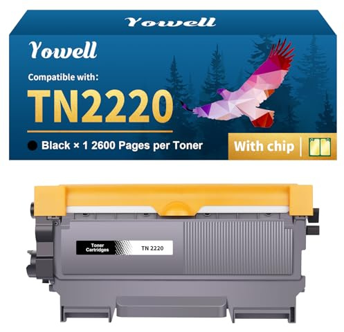 Yowell TN2220 Toner Schwarz Kompatibel für Brother TN2220 TN2010 | Kompatibel für Brother MFC-7360N 7460DN 7860DW, DCP-7055 Toner DCP-7055W DCP-7060D, HL-2130 HL-2240 HL-2220 - TN-2220 Schwarz