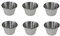India Bazaar 6 x Stainless Steel Sauce Pots Cups 4oz Ramekins Condiment Serving Bowls Large