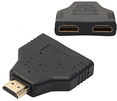 Aukson F63 HDMI Splitter 1x2 – 1080P HDMI Verteiler mit 1 Eingang auf 2 Ausgänge – Unterstützt Dual Anschluss für TV, Monitor, Beamer – Signalverstärker für gestochen scharfe Bildqualität