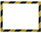 Exacompta 39207E Magnet-Schild DIN A4 mit gelb-schwarz Rahmen ideal als Sicherheitsschild Hinweisschild